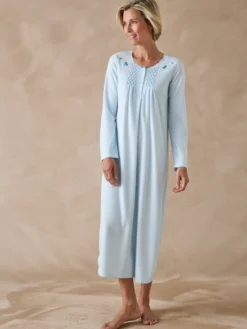 Chemise de nuit en maille pointelle