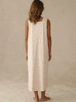 Chemise de nuit fleurs à bretelles