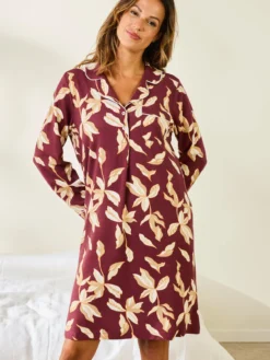 Chemise de nuit liquette manches longues
