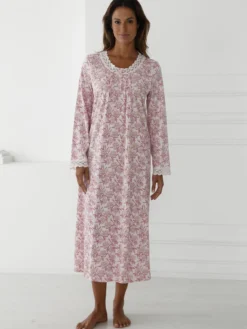 Chemise de nuit longue détails macramé