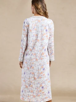 Chemise de nuit longue détails macramé