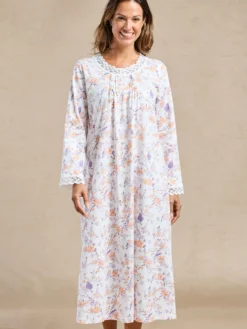 Chemise de nuit longue détails macramé