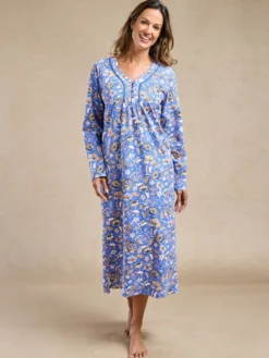 Chemise de nuit longue en coton