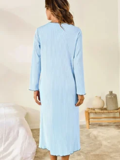Chemise de nuit longue, interlock