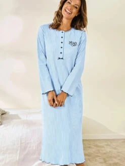 Chemise de nuit longue, interlock
