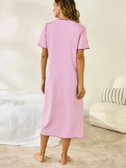 Chemise de nuit longue interlock