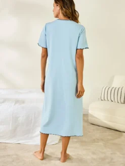Chemise de nuit longue interlock
