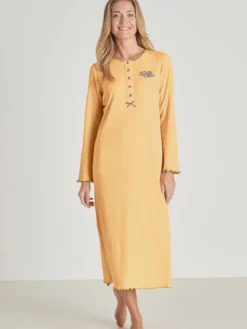 Chemise de nuit longue, interlock