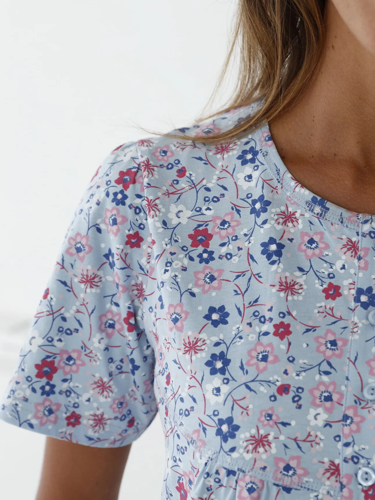 Chemise de nuit longue pur coton