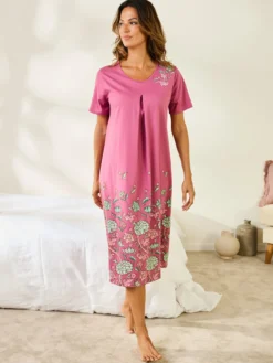 Chemise de nuit manches courtes