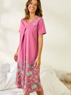 Chemise de nuit manches courtes