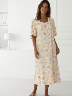 Chemise de nuit manches papillon