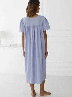 Chemise de nuit évasée en plumetis