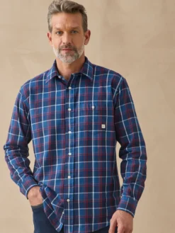 Chemise en flanelle grattée pur coton