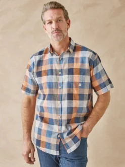 Chemise en mélange coton et lin
