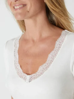 Chemise manches courtes avec laine