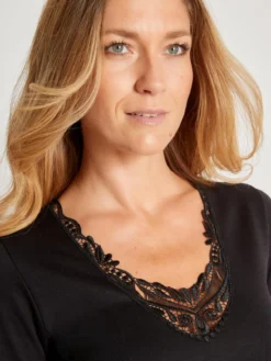 Chemise manches courtes avec laine
