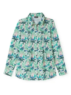 Chemisier effet plastron manches longues