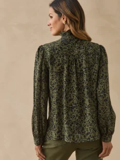 Chemisier volanté en viscose