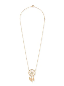 Collier attrape-rêves plaqué or