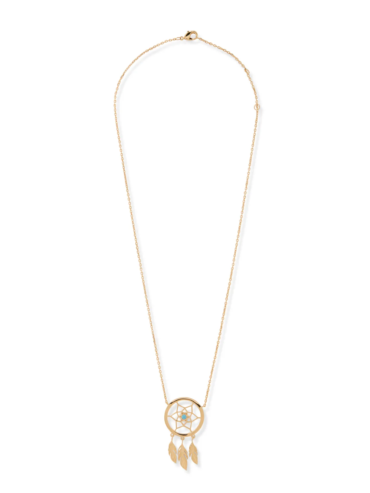 Collier attrape-rêves plaqué or