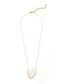 Collier cœur doré acier