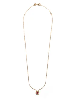 Collier pendentif avec pierres fantaisie
