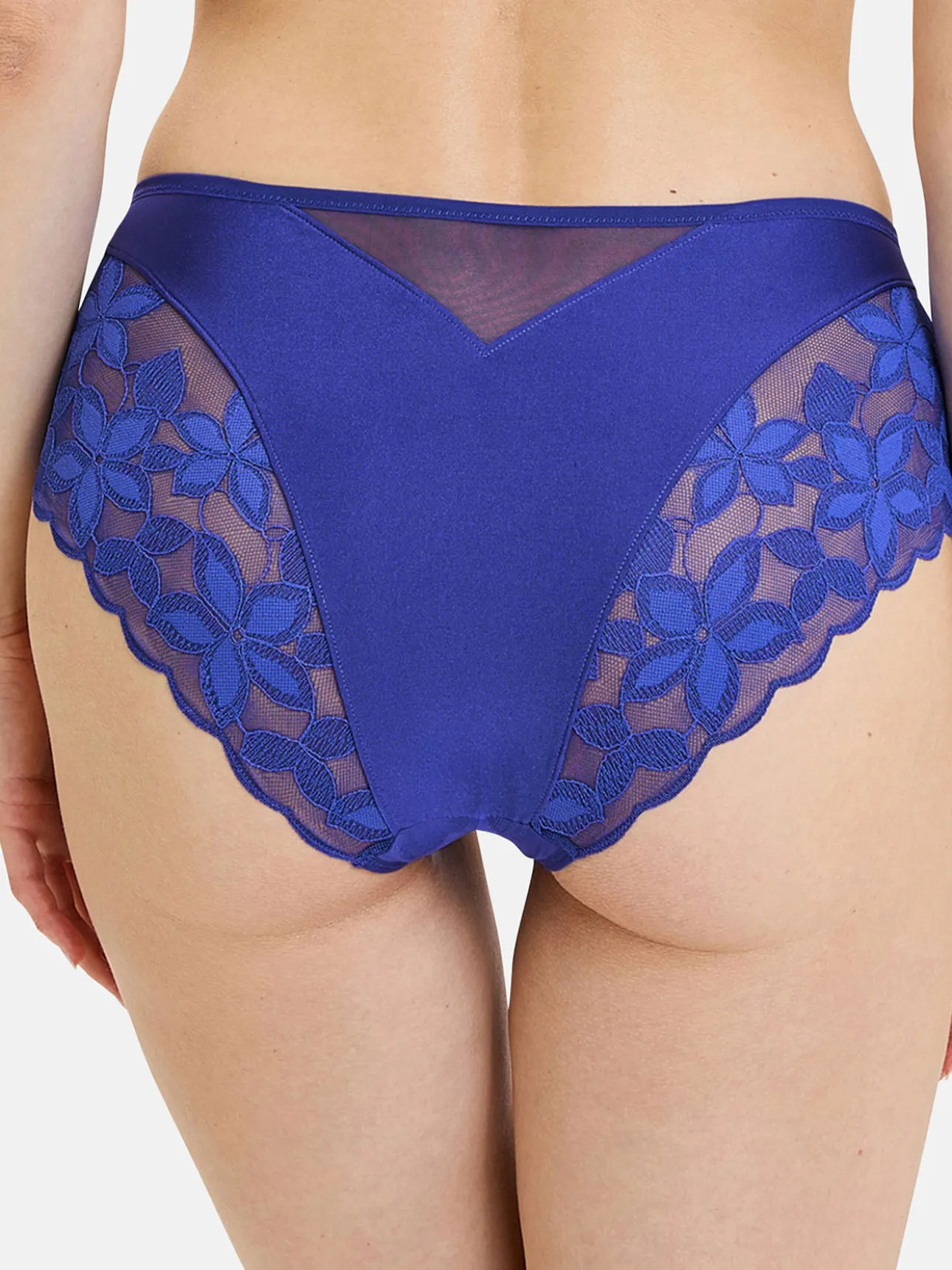 Culotte dentelle, tulle et microfibre