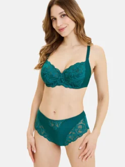Culotte haute dentelle et microfibre