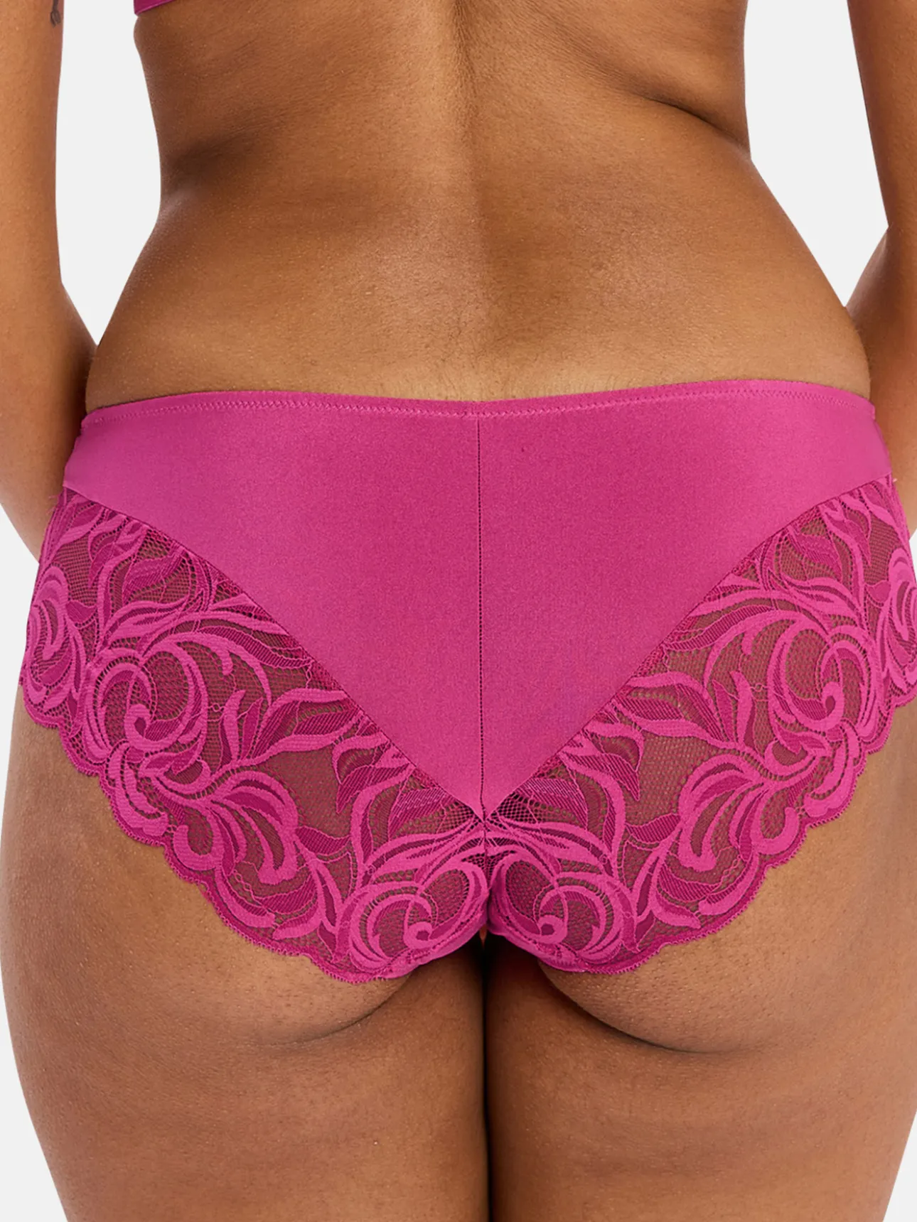 Culotte haute dentelle et microfibre