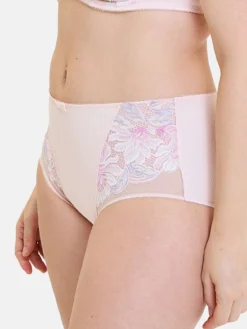 Culotte haute microfibre et dentelle