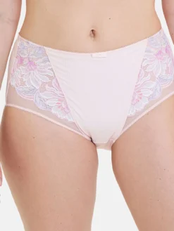 Culotte haute microfibre et dentelle