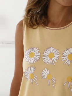 Débardeur de pyjama en coton