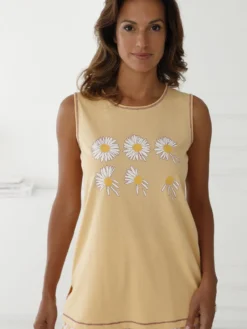 Débardeur de pyjama en coton
