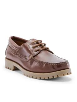 Derbies en cuir style bateau