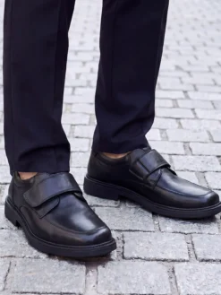 Derbies à scratchs en cuir