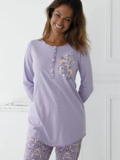 Ensemble pyjama 2 pièces coton imprimé