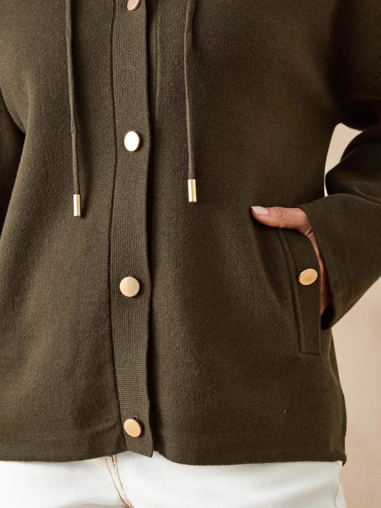 Gilet à capuche en maille milano