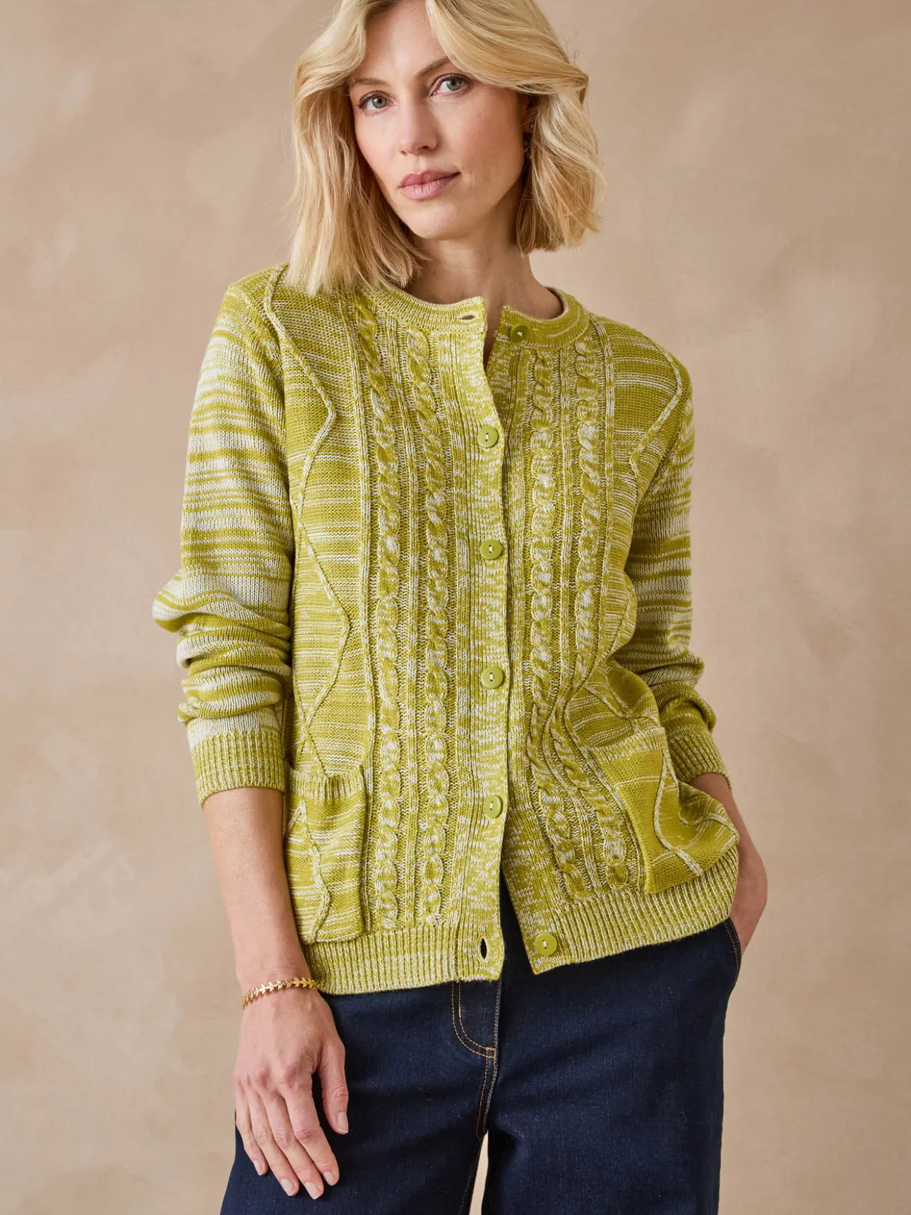 Gilet cardigan chaud col rond