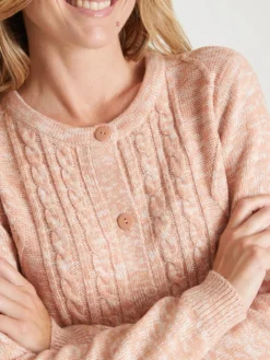 Gilet cardigan chaud col rond