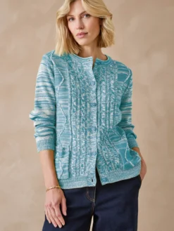 Gilet cardigan chaud col rond