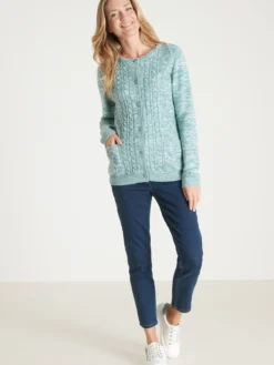Gilet cardigan chaud col rond