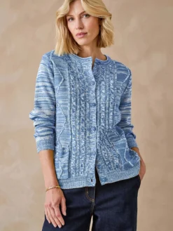Gilet cardigan chaud col rond