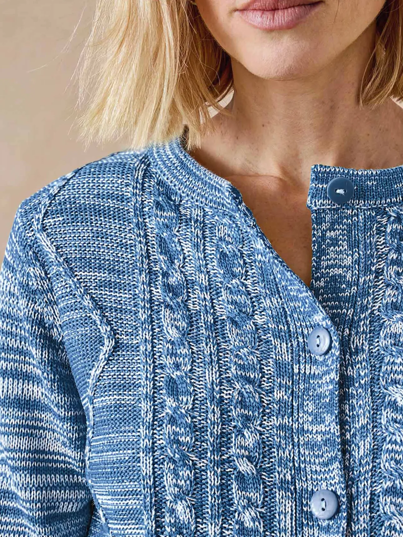 Gilet cardigan chaud col rond