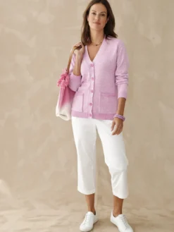 Gilet classique en maille chinée