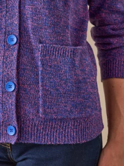 Gilet classique en maille chinée