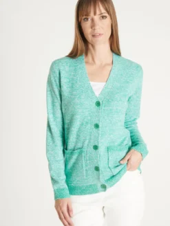 Gilet classique en maille chinée