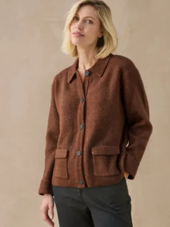 Gilet col pol en maille milano
