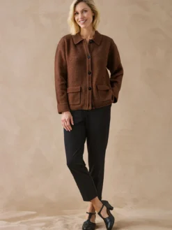 Gilet col pol en maille milano