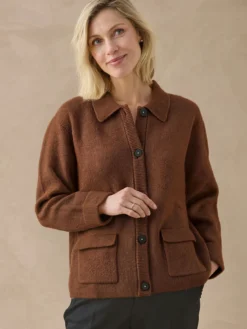 Gilet col pol en maille milano
